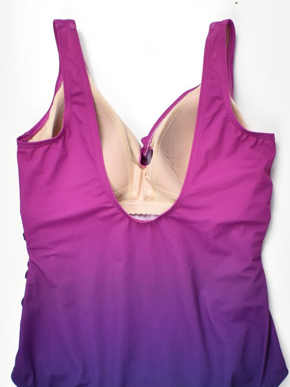 Lands' End SlenderSuit Tummy Control Surplice One-Piece Swimsuit - 14P - Picture 5 of 8
